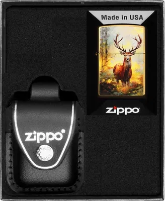 Produktbild von ZIPPO Feuerzeug-Set WATERCOLOR DEER DESIGN Geschenk No3