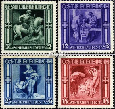 Produktbild von Briefmarken Österreich 1936 Mi 628-631 (kompl.Ausg.) Gefälligkeitsentwertung gestempelt Winterhilfe