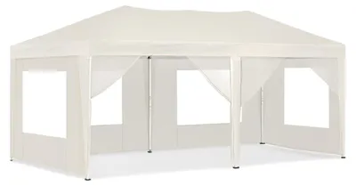 Produktbild von Gartenpavillon 3x6m Pop-Up Faltzelt mit 6 Seitenwänden wasserdicht