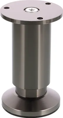 Produktbild von WAGNER Möbelbein/Verstellfuß DESIGN - Ø 40/60 x 100-115 mm, Titan-Optik Black, inkl. Anschraubplatte Ø 60 mm - 12037101