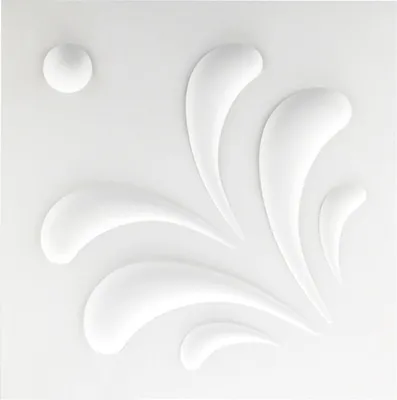 Produktbild von 3D Wandpaneele, Zuckerrohr- & Bambusfaser weiß - 100% Natur Paneele Wandverkleidung (50x50cm JENNY, 1 Platte), Wandverkleidung, Wandpaneele, Deckenplatten