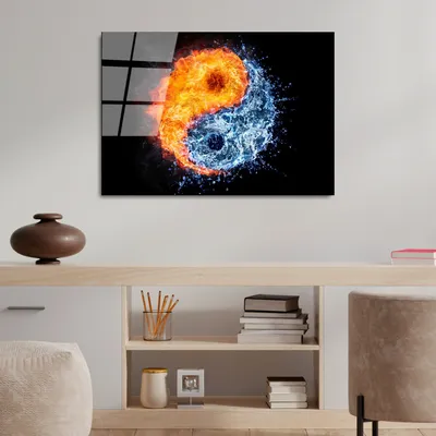Image de Wallity, UV-422 50 x 70, Peinture décorative en verre trempé, 100 % verre trempé, multicolore, 50 x 70 cm