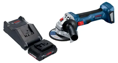 Obrázek produktu pro Bosch GWS 18V-7 Professional akumulátorová úhlová bruska 18 V 115 mm bezkartáčová + 1x akumulátor ProCORE 4,0 Ah + nabíječka