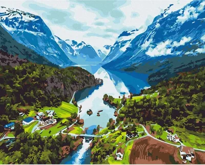 Immagine prodotto di Pittura per numeri BRUSHME 40x50 cm Alpi