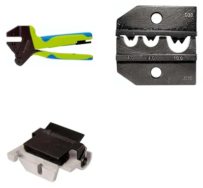 Produktbild von 624 030 3 0 K2 Rennsteig Werkzeuge GmbH Crimpzange PEW12 für unisolierte Verbinder und Kabelschuhe inkl. Crimpeinsätze