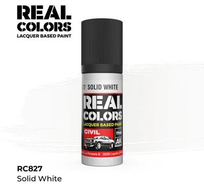 Image de AK Interactive S.L. AK-RC827 REAL COLORS : Blanc solide 17 ml