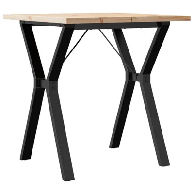 Immagine prodotto di Tavolo da Pranzo Telaio a Y 70x70x75,5 cm Legno Pino e Acciaio