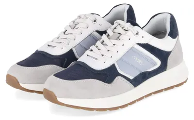 Productafbeelding van Tamaris heren lage sneaker, grijs, leer en textiel, maat: 43