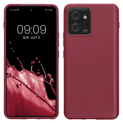 Produktbild von kwmobile Handyhülle für Motorola ThinkPhone Hülle - TPU Case - Kabelloses Laden - Schutzhülle Cover in Bordeaux Violett