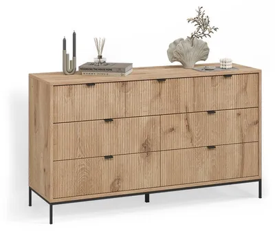Immagine prodotto di Credenza Livinity Aterno Quercia vichinga 42 x 81 cm con 7 cassetti, Model 58954