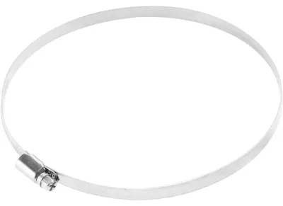 Imagen del producto de Abrazadera para mangueras TOPEX, modelo 37D518, para diámetros de 140-160 mm, fabricada en chapa de acero de 9 mm