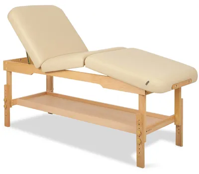 Image de Habys Navia Komfort | Table de traitement, table de massage, table de cosmétique | Bois | Beige | Mousse de 6 cm | Pour les soins esthétiques, la cosmétique et la physiothérapie