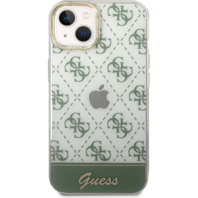 Obrázek produktu pro Galvanicky pokovený vzor loga Guess 4G Stripe Script – pouzdro na iPhone 14 Plus (kh