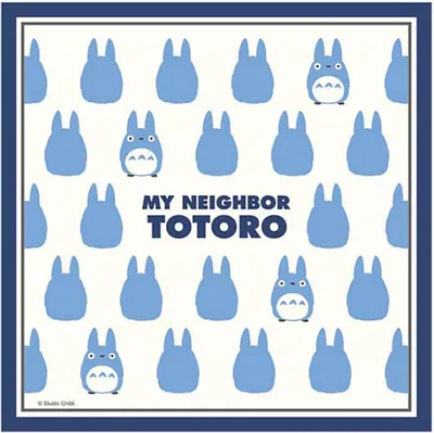 Productafbeelding van My Neighbor Totoro Handkerchief Totoro Silhouette Blue 43 x 43 cm