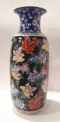 Produktbild von Keramikvase handbemalt, 62 x 24 cm, für Blumen