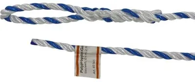 Produktbild von MMXX Gerüststricke Polypropylen Ø 8mm - 2,50m lang - Blau/Weiß - Wetterfest & Reißfest