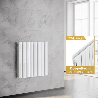 Zdjęcie produktu dla SONNI Poziomy grzejnik płytowy dwuwarstwowy biały 630×619 mm