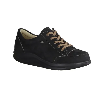 Produktbild von Finn Comfort Ikebukuro Damenschuhe, Schnürer bequem, Leder, Schwarz - Damenschuhe Bequeme Schnürschuhe, Schwarz, leder (rodeobuk)