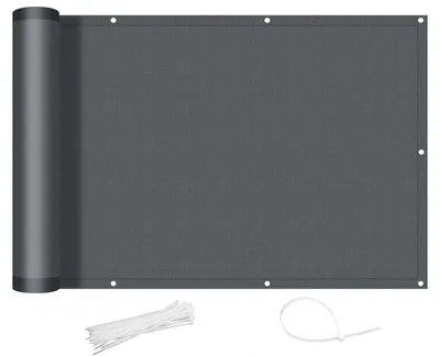 Zdjęcie produktu dla Osłona balkonowa 90 x 400 cm antracytowa nieprzejrzysta UV PES 170 g/m²