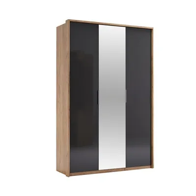 Produktbild von 3-türiger Kleiderschrank Dąb Craft / Lava Mat – 1398 × 2134 × 585 mm