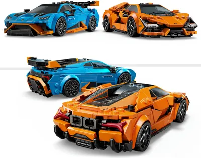 Produktbild von LEGO Speed Champions Lamborghini Revuelto und Huracán STO - LEGO Auto Set mit 2 Rennwagen und 2 Fahrer Minifiguren - Spielzeug für Auto Fans - Kreatives Geschenk für Jungen ab 9 Jahren - 77238