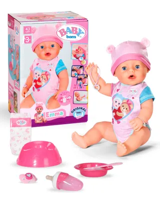 Produktbild von BABY born Emma 43cm, Babypuppe mit 10 Funktionen und Accessoires, ab 3 Jahren