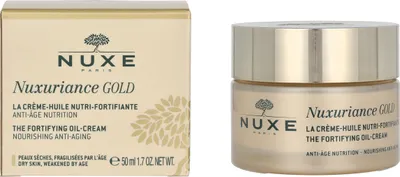 Produktbild von NUXE Nutri-fortifying Oil-cream Nuxuriance Gold, Tagescreme, Frauen, trockene Haut, Decollete, Gesicht, Hals/Nacken, Anti-Aging, Anti-Falten, Kräftigend, Nährend, Aufpolsterung, Glättend, 50 ml