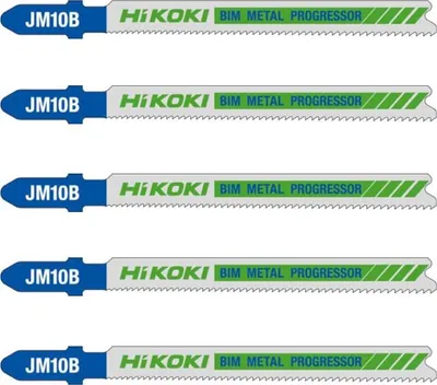 Imagen del producto de Hojas de sierra de Hitachi, modelo JM10B, para sierra de calar de metal (paquete de 5 unidades)
