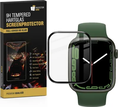 Produktbild von 1x Plexiglas für Apple Watch 7/ 8 45mm FULL CURVED Displayschutz Panzerfolie Panzerglas Schutzfolie Schutzglas HD Klar
