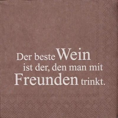 Produktbild von Räder Cocktailserviette 25x25cm, Der beste Wein