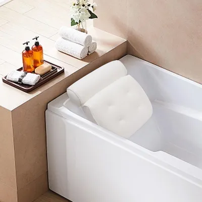 Produktbild von s Badewannen-Kissen für pure Entspannung - Ergonomische 2-Kammer-Nackenstütze - Das Wohlfühlkissen für Ihr Bad