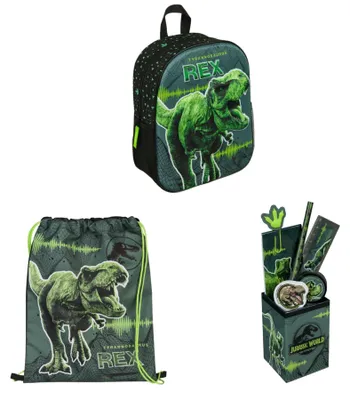 Produktbild von Jurassic World Schulset: Rucksack, Sporttasche und Schreinset
