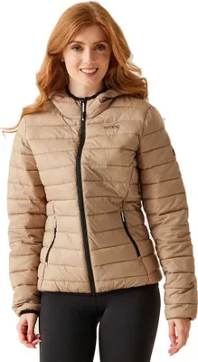 Produktbild von Regatta Marizion Steppjacke für Damen mit Kapuze, Farbe:Warm Taupe, Größe:40