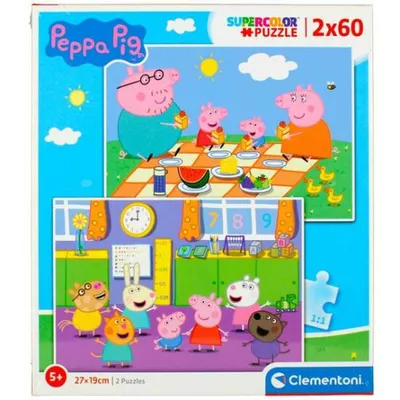 Immagine prodotto di CLE puzzle 2x60 SuperKolor winka Peppa 24793