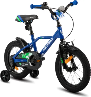 Produktbild von HILAND 16 Zoll Kinderfahrrad mit Stützrädern Handbremse Rücktrittbremse, für Jungen ab 4 5 6 7 8 Jahre, Blau