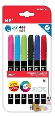 Zdjęcie produktu dla Marker permanentny 2,0/3,0mm 6szt