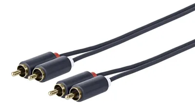 Produktbild von Vivolink PRORCARCA12, 2 x RCA, Stecker, 2 x RCA, Stecker, 12 m, Schwarz