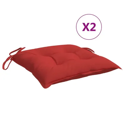 Produktbild von vidaXL Stuhlkissen 2 Stk. Rot 40x40x7 cm Oxford-Gewebe