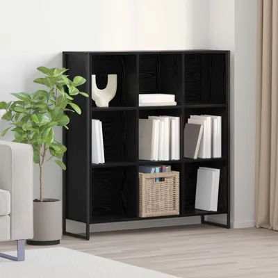Productafbeelding van Maison Exclusive - Boekenkast, zwart, eikenlook, 99,5 x 30 x 108 cm