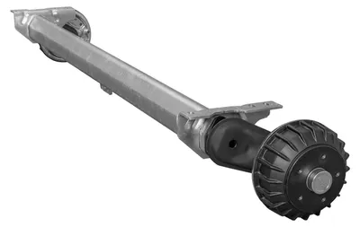 Produktbild von AL-KO COMPACT gebremste Anhängerachse 1500 kg 5x112 1510 mm 1880 mm Bremsachse für PKW Anhänger Autoanhänger Transportanhänger Autotransporter Kippanh