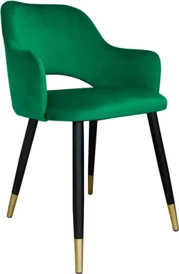 Zdjęcie produktu dla Krzesło NAPO VELVET GOLD zielone