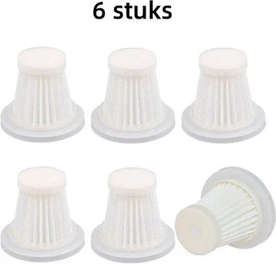 Produktbild von 6er-Set Filter für Hochleistung-Staubsauger, geeignet für HEPA-Autostaubsauger, 5,09 x 2,85 x 4,7 cm