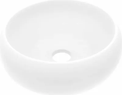 Obrázek produktu pro vidaXL umyvadlo kulaté matné bílé 40x15 cm Keramika