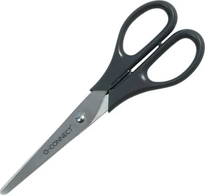 Obrázek produktu pro Q-CONNECT KF01228, Dospělý, Rovný střih, Samostarný, Černá, Metalická, Nůžky pro umělecká řemesla, Kancelářské nůžky, Plast