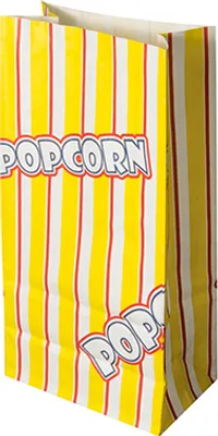 Produktbild von 1000 Popcorn Tüten Papier & Pergamentersatz 1,3 l, 20,5 x 10,5 x 6 cm, fettdicht gelb