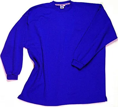 Produktbild von Übergrößen Basic Sweatshirt Honeymoon Blau ohne Bündchen unten 6XL
