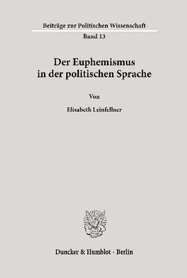 Produktbild von Der Euphemismus in der politischen Sprache.