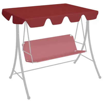 Produktbild von The Living Store Ersatzdach für Hollywoodschaukel Weinrot 150/130x70/105 cm