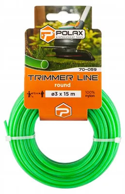 Zdjęcie produktu dla Żyłka tnąca do podkaszarki kosy Okrągła 3mm x 15m Polax