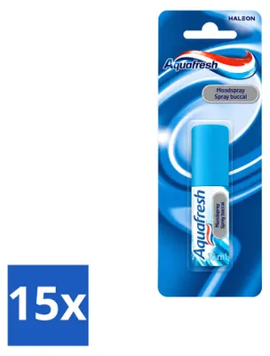 Produktbild von 15 x Aquafresh Odol Mundspray - Minze - 15 ml - Vorteilspackung - 15 Stücke